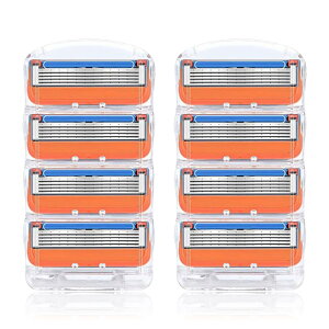 【送料無料】COOLHILL ジレット 替刃 プログライド 電動 替刃 5枚刃 プログライド フュージョン 互換 色:赤橙色、サイズ:8個