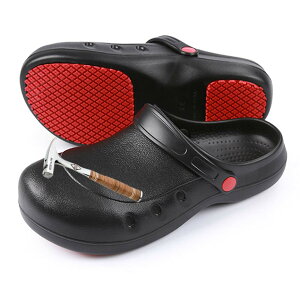 【送料無料】TENOCEE(テノシ) コックシューズ 先芯入り ワークマン 靴 作業靴 サンダル スリッポン 安全靴 EVA素材 軽量 耐油 耐滑 防水 防臭 疲れにくい 衝撃吸収 男女兼用 23.5-28.0cm対応 色: