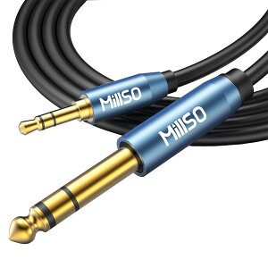 yzMillSO 6.35mm 3.5mm ϊP[u IX-IX I[fBIϊP[u 3.5mm~jvO to 6.35mmWvO 24bL XeIP[u 2.4m u[