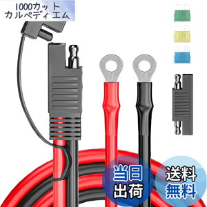 �y���������zCleqee 100cm SAE���烊���O�^�[�~�i�������P�[�u�� �o�b�e���[�[�d�P�[�u�� SAE����O�����O�^�[�~�i���n�[�l�X 10AWG �I�[�g�o�C�o�b�e���[�[�d