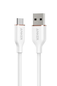 【送料無料】Anker USB-C & USB-A ケーブル (Flow) 絡まないケーブル 15W 結束バンド付き USB-C機器対応 シリコン素材採用 Galaxy iPhone 16 / 15 各種対応 0.9m クラウドホワイト