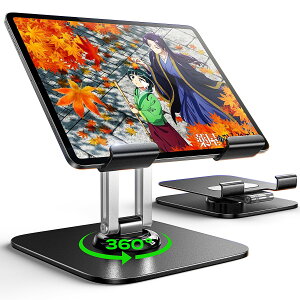 【送料無料】LISEN【最新スイッチ2にも対応】iPad スタンド タブレット 360角度自由調整 スタンド 卓上 折り畳み タブレットホルダー 滑り止め モニター 安定性拔群 置き台 テーブル 2025人間工
