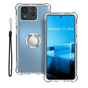 ASUS Zenfone 11 Ultra �P�[�X �J�o�[ + �����O�u���P�b�g KONXISA TPU �y���^ �X�}�z�P�[�X �o���p�[�J�o�[ �����Y�ی� �ϋv�� �ϏՌ� �S�ʕی�J�o�[ �g�уJ�o�[ �����O�u���P�b�g �X�^���h�@�\ ����