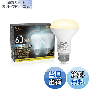 �y���������zORALUCE LED�d�� E26���� ���t�����v�` �d���F 60�`���� 6.5W 680lm 3000K 120�x������ ���t�d���^�C�v �����s�� PSE�F�� ���^���Ή� 2�� LDR6L-H-E26