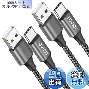 �y���������zRAVIAD USB Type C �P�[�u���y1m/2�{�Z�b�g�z�^�C�v C �P�[�u�� 3A �}���[�d �����f�[�^�]�� ���ϋv�i�C�����҂� USB-A to USB-C �P�[ �u�� Galaxy S24 S23 S21 S10 S9 S8�ANote 10 9�ARedmi 9T�AXperia XZ3 X