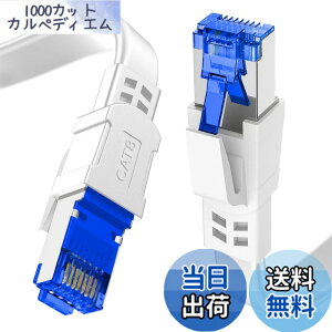 �y���������zLAN�P�[�u�� 10m CAT8 Soohut �t���b�g LAN�P�[�u�� 40Gbps/2000MHz�����P�[�u�� RJ45 �R�l�N�^ �C���^�[�l�b�g �L���P�[�u�� �i�z���C�g�j