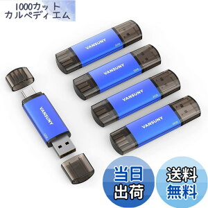 �y���������zVansuny USB������ Type C 32GB 5�Z�b�g USB�t���b�V���h���C�u 2in1 OTG USB 2.0 + USB C������ �^�C�vC 32�M�K �i�j