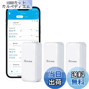 �y���������zGovee Bluetooth �����x�v ���x�v ���x�v �f�W�^�� ���C�����X �����x �����΍� �A���[�� �ُ�ʒm �C���e���A �R���p�N�g �Z���T�[3�� �� �΍� �����x�Ǘ� ���� �n���� ঒��� ����