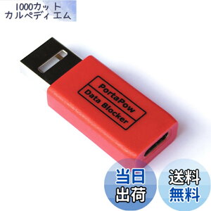 �y���������zPortaPow USB-A - USB-C �f�[�^�u���b�J�[�B �F�F���b�h�A�T�C�Y�F1