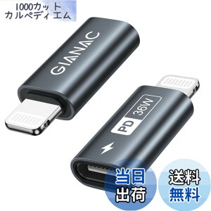 �y���������zGIANAC USB C - ���C�g�j���O�A�_�v�^ 36W (2�Z�b�g), typec lightning �ϊ� 36W �}���[�d �����f�[�^�]��(�m�[�gPC�Ԃ̂ݑΉ�), iPhone 14 13 12 11 Pro Max, iPad Pro/Air 5/Mini 6�Ȃ�iOS�@��Ή��I�[�f