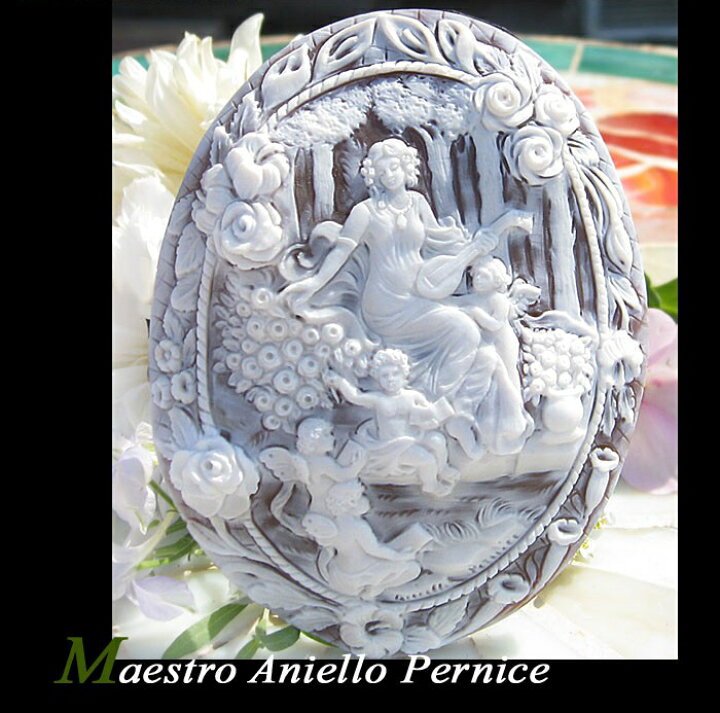 楽天市場】Maestro ANiello Pernice作サードニクスシェルカメオルース 