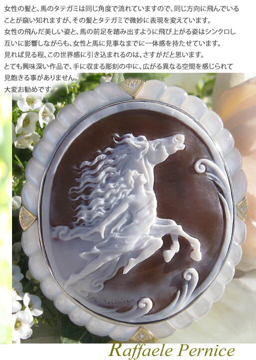 楽天市場】Raffaele Pernice作 サードニクス シェルカメオ 白蝶貝 天然 