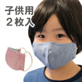 2枚入【日本製】アレルキャッチャー布マスクキッズ用（同色2枚入）（マスク、抗菌、防臭、綿、コットン、アレルギー、花粉症、子供用、こども）