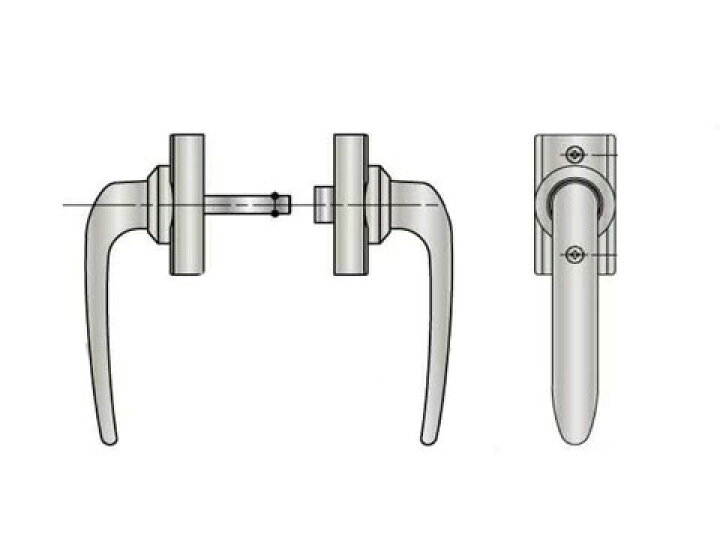 楽天市場 グレモアハンドル 全開口サッシ用 不二サッシ ビル用cb6391nn Zn メーカー取り寄せ品 網戸サッシ部品窓の専門店