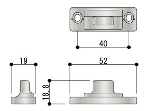 【メール便選択可】 下框付ストライク 引違い窓用 不二サッシ ビル用 HA4180NN【メーカー取り寄せ品】