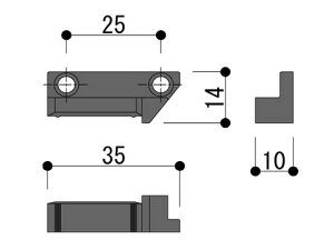 【メール便選択可】 引違い窓ローラーガイド 引違い窓用 不二サッシ ビル用 WI4750ZN【メーカー取り寄せ品】