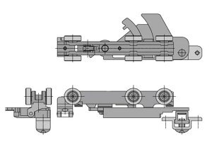 召合せ吊り車 同面引違い窓用 不二サッシ ビル用 RO1731NL/R 【メーカー取り寄せ品】