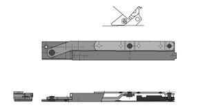 下部ステーストップ付き たてすべり出し窓用 不二サッシ ビル用 HG5182NL/R 【メーカー取り寄せ品】