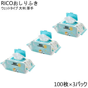 RICO 赤ちゃん用 おしりふき 100枚 × 3パック 300枚 ベビーワイプ ウェット 大判 厚手 コストコ リコ BABY WIPES 大容量