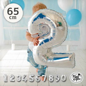 【バラ売り】メール便可 シルバー 65cm バルーン 風船 大きい 数字 ナンバー 数字の風船 お誕生日 バースデー 【 ナンバーバルーン シルバー 】 飾りつけ パーティー キラキラ 室内 1歳 ハーフバースデー 男の子 女の子 ヘリウムガス別売