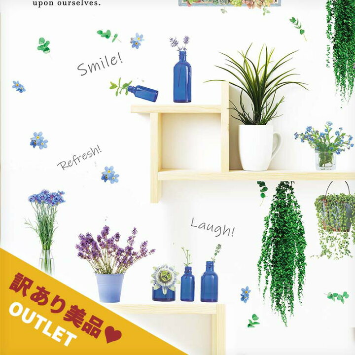 楽天市場】ウォールステッカー 植物 観葉植物 【アウトレット