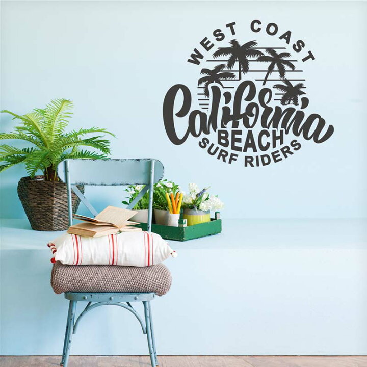 楽天市場】ウォールステッカー 受注生産 【 California Beach ビッグ 