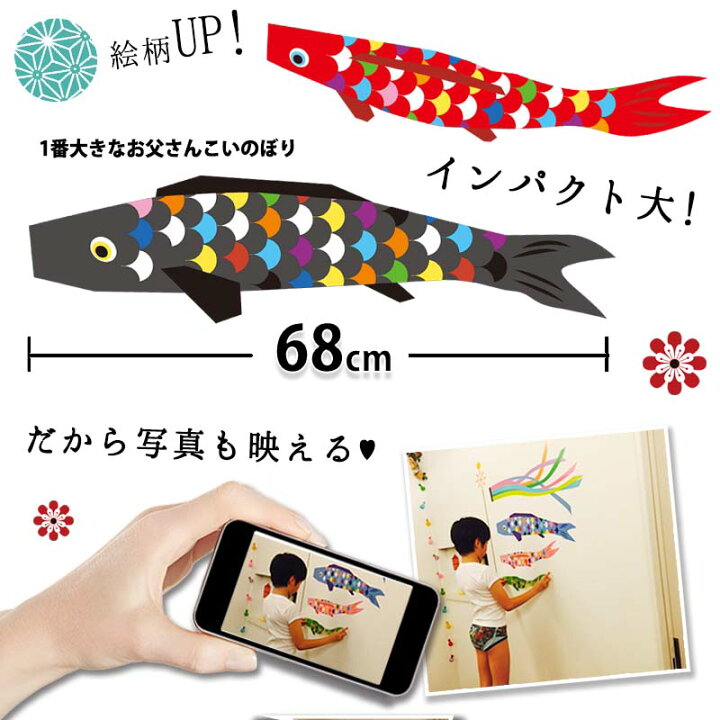 楽天市場 ウォールステッカー 大判サイズ こいのぼり 子どもの日 古典色こいのぼり 3枚組 貼ってはがせる 壁 シール 壁紙 シール 飾り 北欧 子ども かわいい 端午の節句 こどもの日 鯉のぼり 鎧兜 お祝い 五月人形 つるし飾り 初節句 節句飾り タペストリー おしゃれ