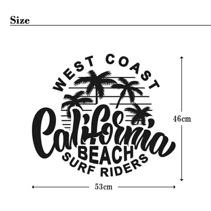楽天市場】ウォールステッカー 受注生産 【 California Beach 
