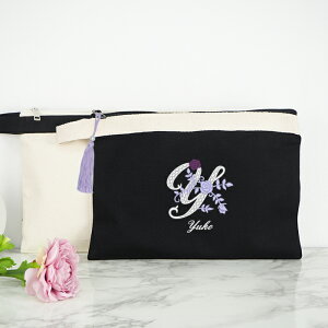 プレゼント 名入れ 名前入り レースイニシャル クラッチポーチ 誕生日 女友達 ポーチ 小物入れ 化粧 ギフト 推し活 レディース 女性 おしゃれ お母さん プチギフト 20代 30代 40代 50代 かわい