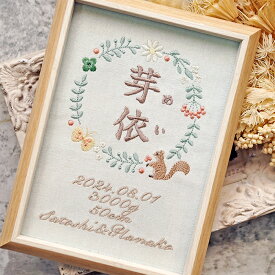 命名書 刺繍 オーダー かわいい おしゃれ 命名札 北欧ピンク りす 送料無料 名前旗 名前札 命名 初節句 七五三 お食い初め お宮参り お七夜 ひな祭り 出産祝い 百日祝い 初誕生 赤ちゃん お祝い 誕生日 ナチュラル 北欧 りす バースボード 名入れ 男の子 女の子 おなまえ