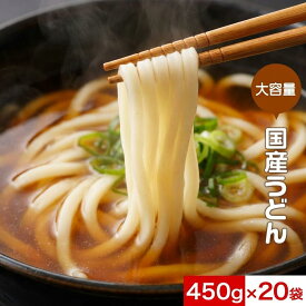 うどん 乾麺 国産小麦使用 大容量 9Kg（450g×20袋）国産 麺類 暖かい 冷たい まとめ買い 大量 訳あり 送料無料 饂飩