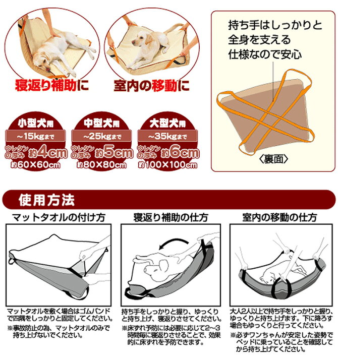 楽天市場 ペティオ Petio ずっとね 老犬介護用 マットタオル付き床ずれ予防ベッド 中型犬用 シニア期 介護期 モコペット