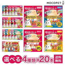 【4/5(日)限定！抽選で最大100%P還元※要エントリー｜LINE追加で500円OFF！】[選べる4種類×20本]いなばペットフード ちゅ〜る 20本 ウェットフード トライアル 子猫 成猫 高齢猫 下部尿路ケア 毛玉 ダイエット 皮膚 被毛 避妊 福袋 去勢 [NxESTOP]