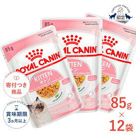 【LINE追加で500円OFF！】【お得な12個セット】ロイヤルカナン キトン 85g×12袋 グレービー ゼリー ローフ 生後12ヵ月齢までの子猫用 安心の正規品 猫 半生 [ROYAL CANIN FHN-WET]【RC_WET】