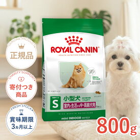 【5%OFFクーポン対象｜LINE追加で500円OFF！】ロイヤルカナン ミニ インドア シニア 800g / 室内で生活する小型犬（成犬時体重10kgまで）中・高齢犬用（8歳以上） / SHN 犬 ドライフード ジッパー有り #w-113810-00-00