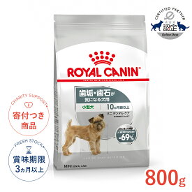 【4/5(日)限定！抽選で最大100%P還元※要エントリー｜LINE追加で500円OFF！】ロイヤルカナン ミニ デンタルケア 800g / 小型犬 歯垢・歯石が気になる犬用（生後10ヵ月齢以上） / CCN 犬 ドライフード ジッパー有り #w-159125-00-00