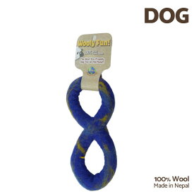 【8/18限定！抽選で最大100%P還元※要エントリー｜LINE追加で500円OFF】 [ウーリーファン]Wooly Fun!! FIGURE 8 TUG ブルーマーブル ウール おもちゃ 犬用 コスゲ 734663861271 w-154227-00-00