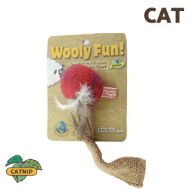 [ウーリーファン]Wooly Fun!! Feather Ball w/Tail ウール おもちゃ 猫用 コスゲ キャットニップ 734663861523 w-154266-00-00