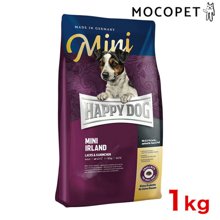 楽天市場 ハッピードッグ Happy Dog スプリーム ミニ アイルランド 1kg スキンケア 皮膚 被毛 小型犬 成犬用 ワールドプレミアム ドッグフード W 00 00 モコペット
