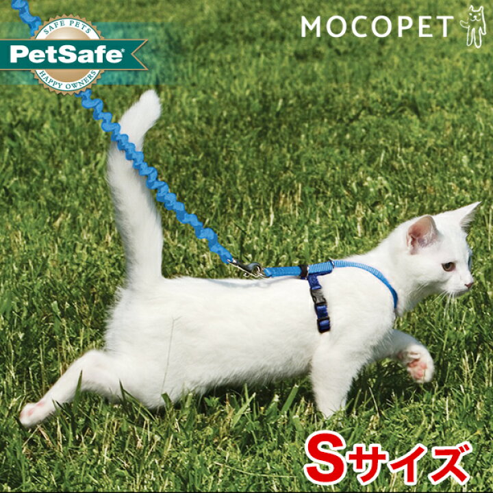 楽天市場 ペットセーフ Petsafe イージーウォーク 猫用 ハーネス バンジーリード Sサイズ 青 首輪 散歩 猫 ペット W 1575 00 00 モコペット