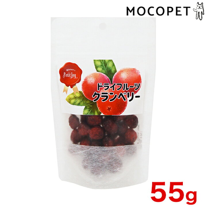 楽天市場 エースプロダクツ Petit Joy ﾄﾞﾗｲﾌﾙｰﾂ ｸﾗﾝﾍﾞﾘｰ 55g グロッサリーフード おやつ 成犬用 犬 W 00 00 モコペット