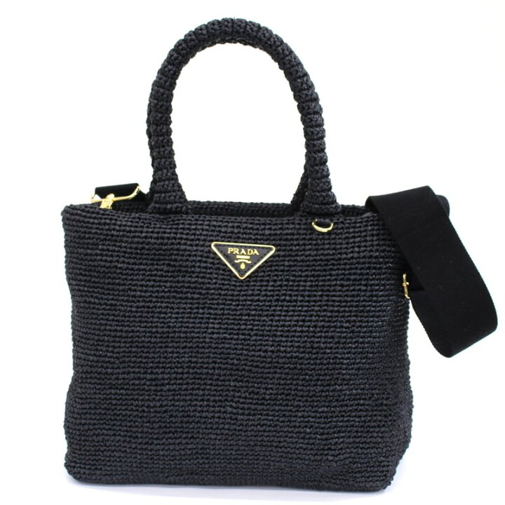 楽天市場】【未使用】【PRADA】プラダ RAFIA TRICOT UN ラフィア 2WAY  