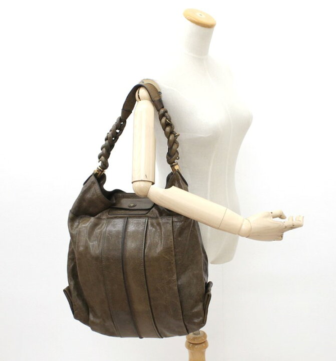 楽天市場】【Chloe】クロエレザー ハンドバッグ ダークブラウン G金具 