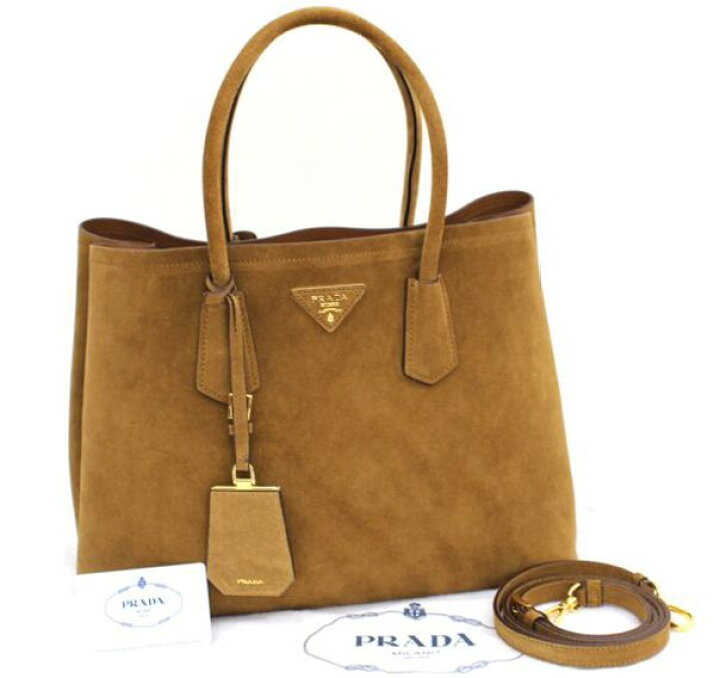 楽天市場】【PRADA】プラダ スエード 2WAY ショルダーバッグ ブラウン  