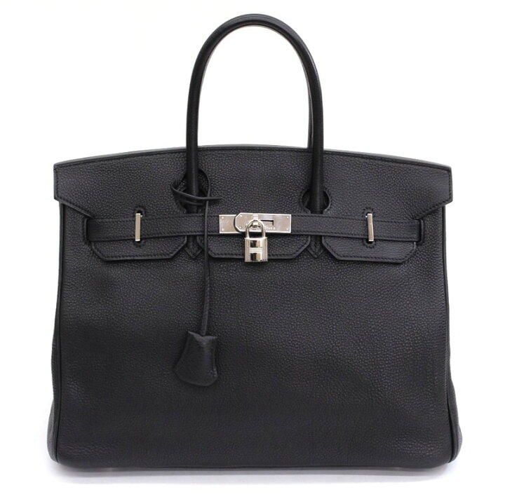 楽天市場】【HERMES】エルメス バーキン35 トゴ ブラック シルバー金具 