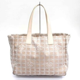 【CHANEL】シャネル ニュートラベルライン ニュートラベルトートMM ハンドバッグ トートバッグ ベージュ【中古】