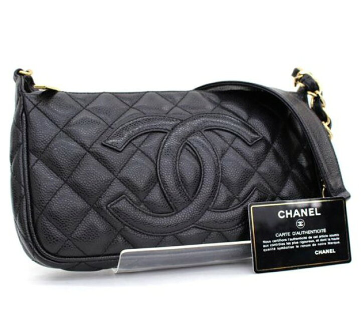 楽天市場】【CHANEL】シャネル チェーンショルダー ポーチ キャビア 