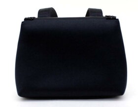 【CHANEL】シャネルサテンミニショルダーブラックビーズバッグ【中古】