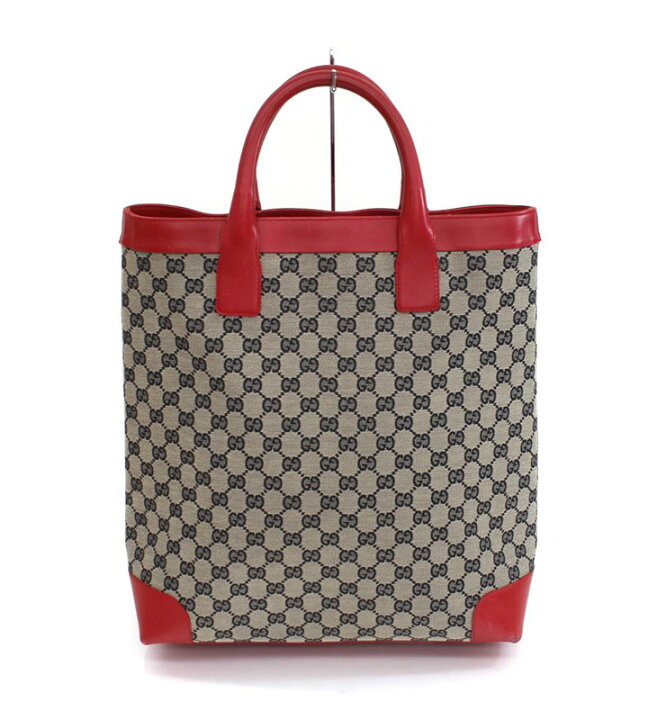 楽天市場】【GUCCI】グッチGG柄 レザー キャンバス トート 