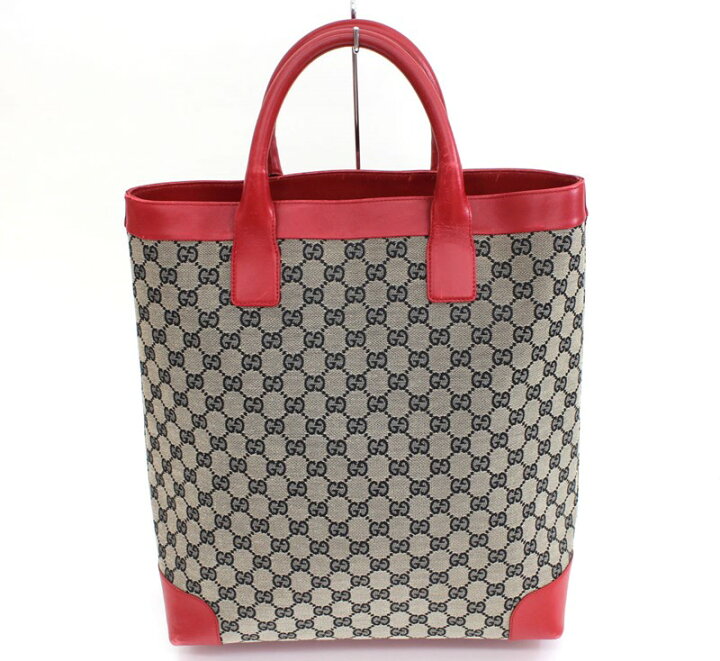 楽天市場】【GUCCI】グッチGG柄 レザー キャンバス トート  